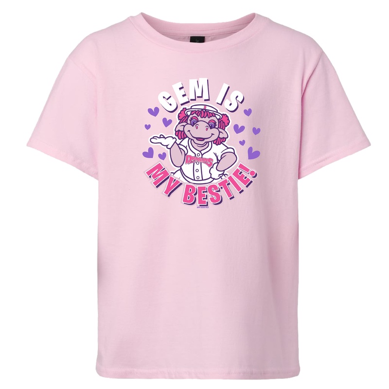Youth Scamp Mascot T-Shirt|Small|Medium|Large|XLarge|Light Pink|Orange