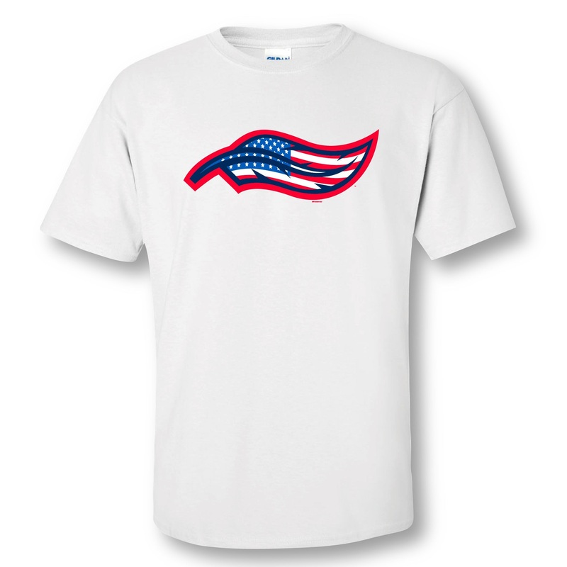 Toledo Mud Hens Patriotic Feather Logo T