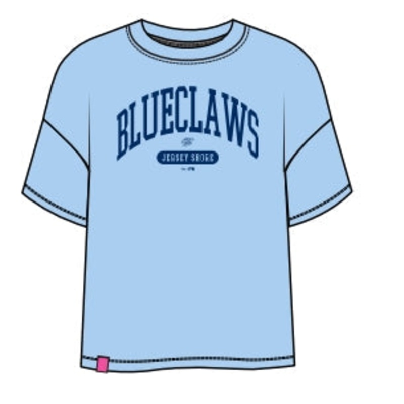 Jersey Shore BlueClaws Lusso Brand Ladies Nadia Oversized Tee