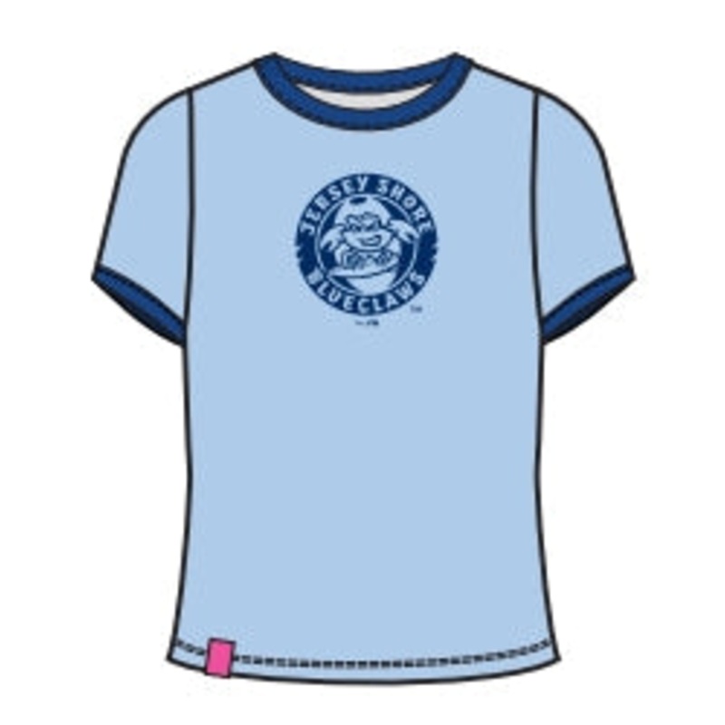 Jersey Shore BlueClaws Lusso Brand Ladies Nora Ringer T-Shirt