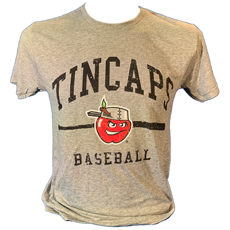 Fort Wayne TinCaps Arch Bat Gray Tee
