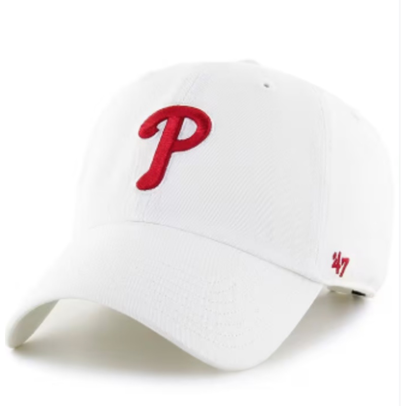 ’47 Philadelphia Phillies White Cap Logo Clean Up