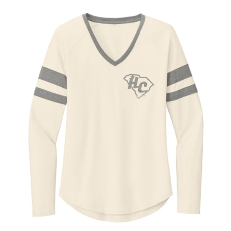 Women’s LS Striped Sleeve Tee|Small|Medium|Large|XL|2XL