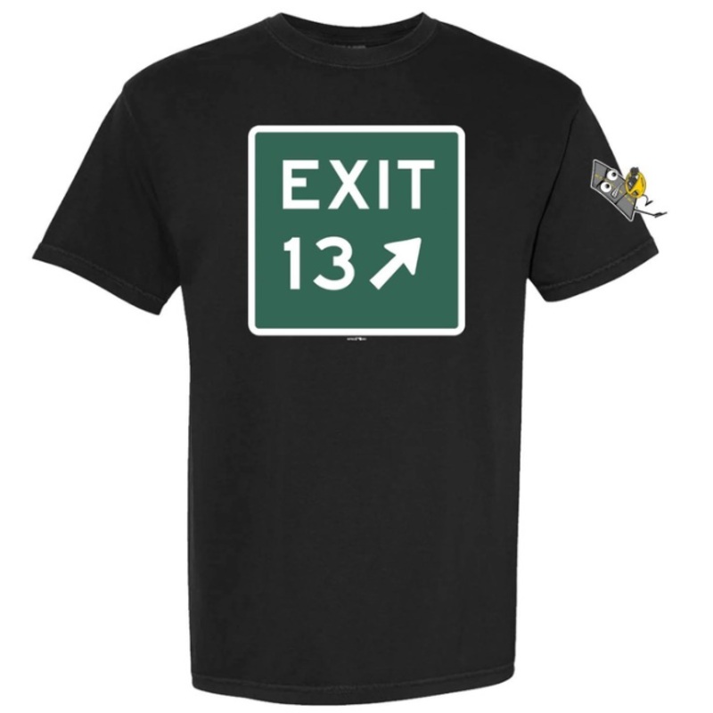 Worcester Kelley Squares Black Exit Sign Skid Mahk Tee