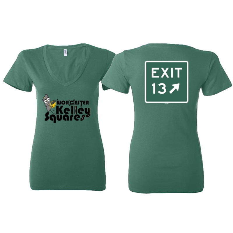 Worcester Kelley Squares Women’s Green Exit Sign