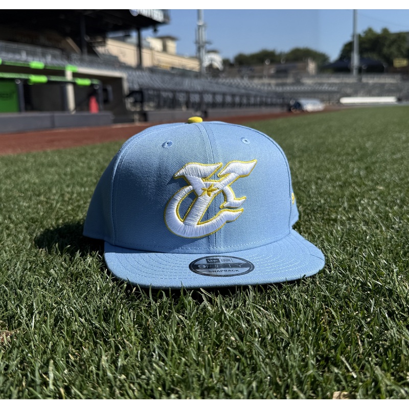 Amarillo Sod Poodles Yellow City Pigweeds New Era Blue YC 950 Snapback