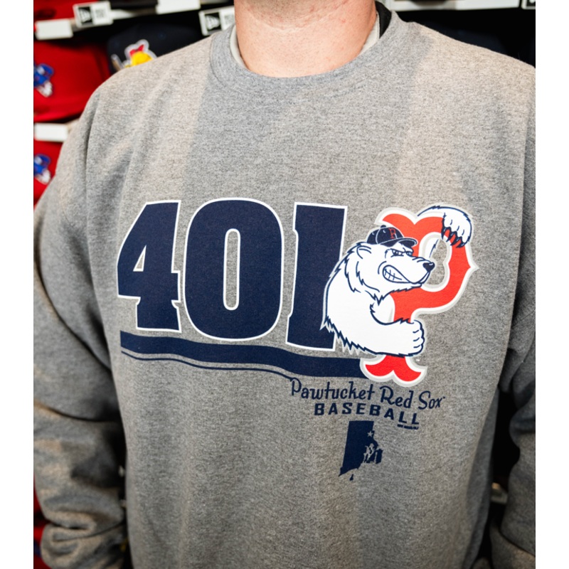 Pawtucket Red Sox 401 Grey Crewneck