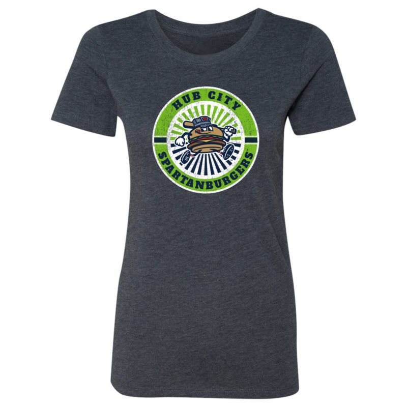 Womens 108 Stitches Dark Grey Circle Tee