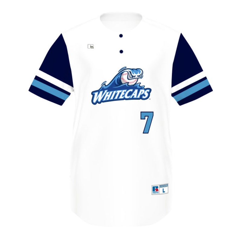 West Michigan Whitecaps Freestyle Russell Ground Rule 2-Button Jersey – CUSTOM ORDER