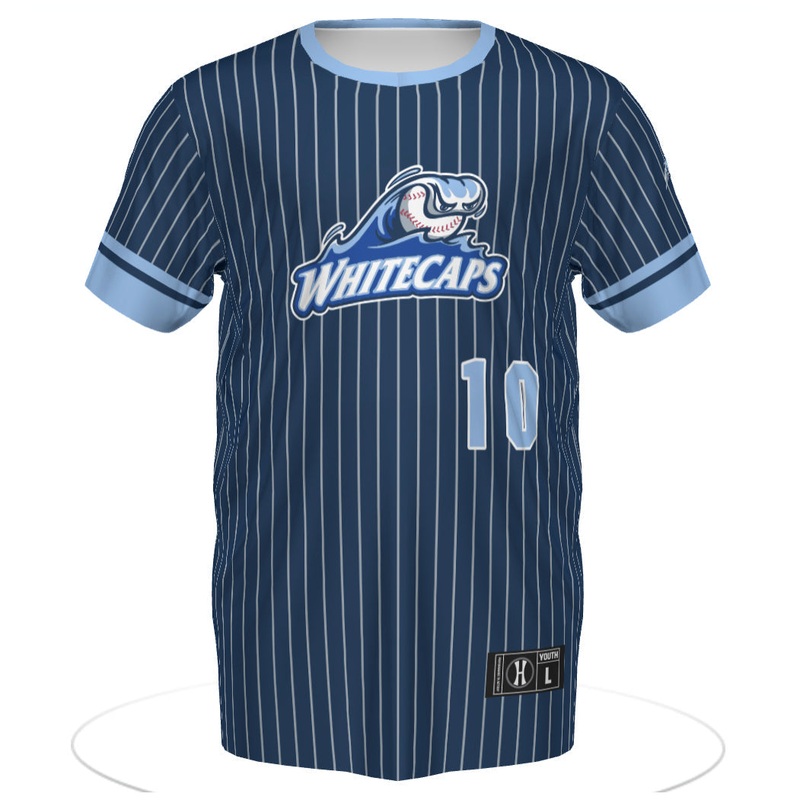 West Michigan Whitecaps Freestyle Strikeout Crewneck Jersey – CUSTOM ORDER