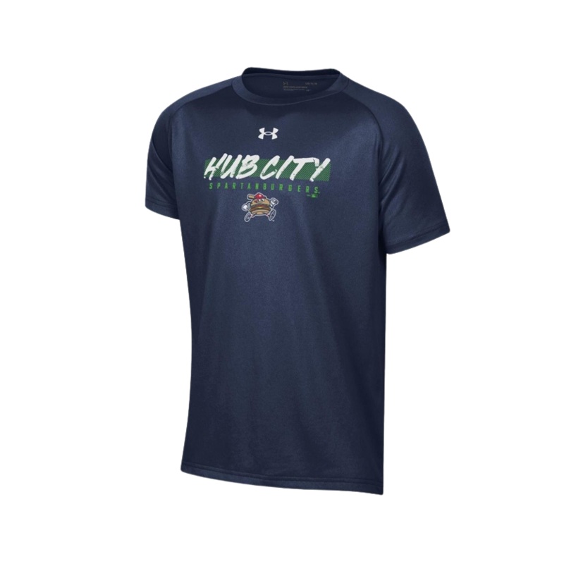 Youth UA Navy Loose Dry Fit Tee