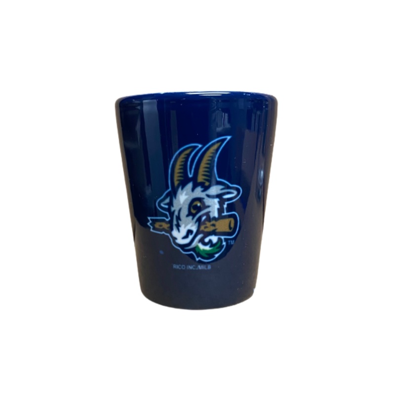 Hartford Yard Goats Rico Blue Ceramic 2 oz Shot Glass