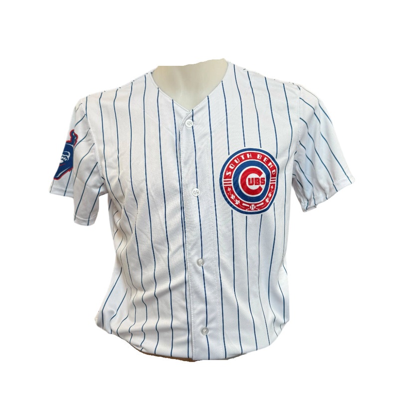 South Bend Cubs Youth Replica Home Pinstripe Jersey