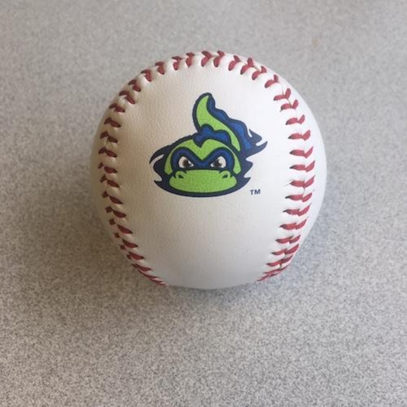 Vermont Lake Monsters Logo Baseball – White