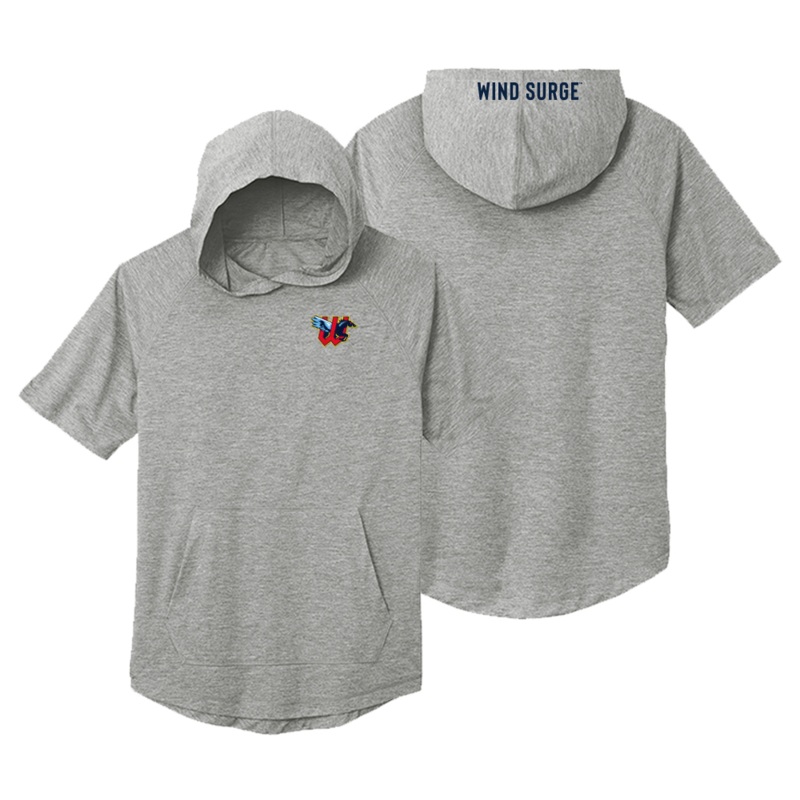 Wichita Wind Surge Adult Grey Home Logo SS Hoodie