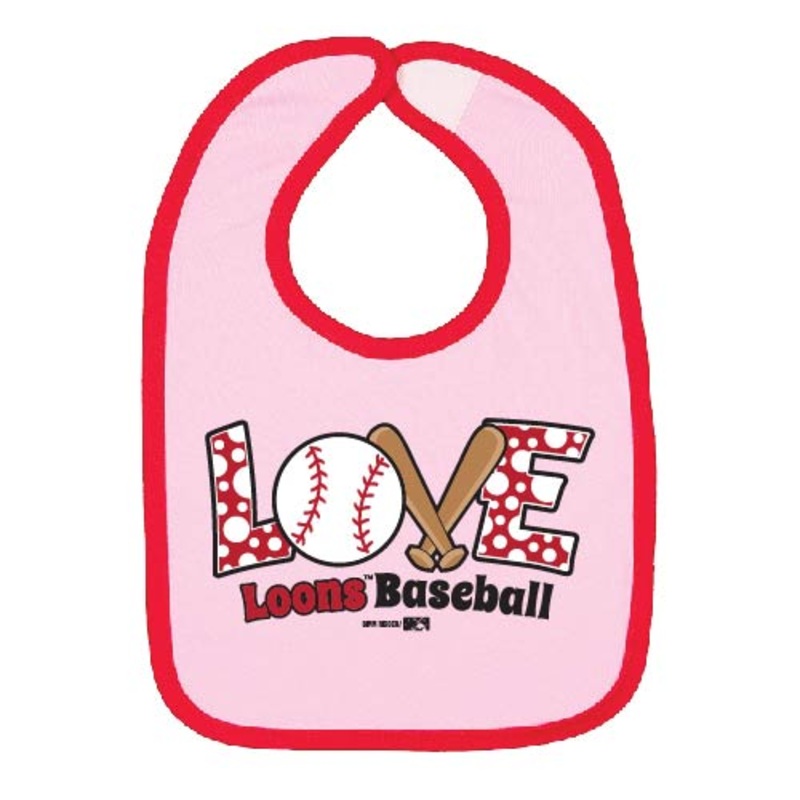 Great Lakes Loons Bimm Ridder Infant Velcro Bib – Pink