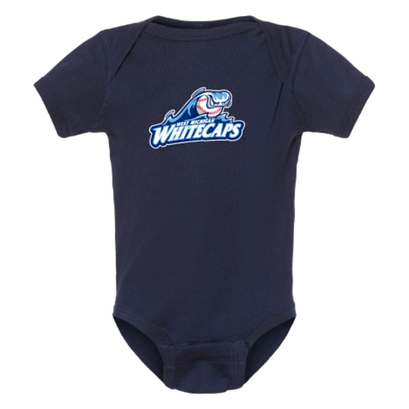 West Michigan Whitecaps Infant Navy Onesie