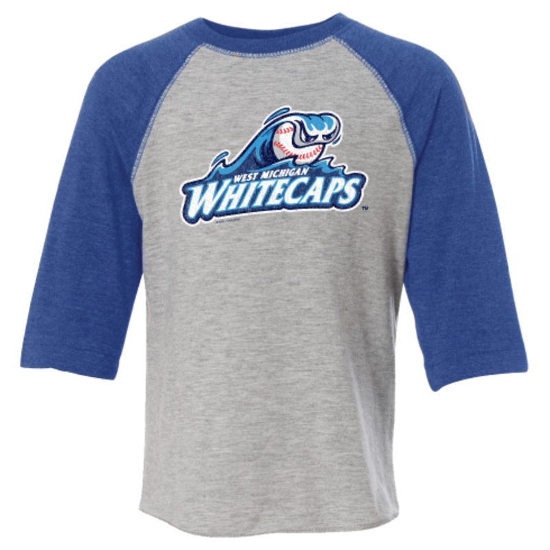 West Michigan Whitecaps Toddler 3/4 Sleeve Baseball Tee