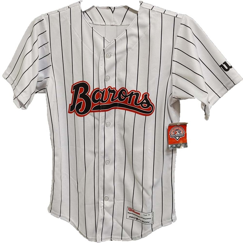Youth Barons Pinstripe Jersey|Yth – X-Small|Yth – Small|Yth – Medium|Yth – Large|Yth – X-Large|Yes (+$20)|No