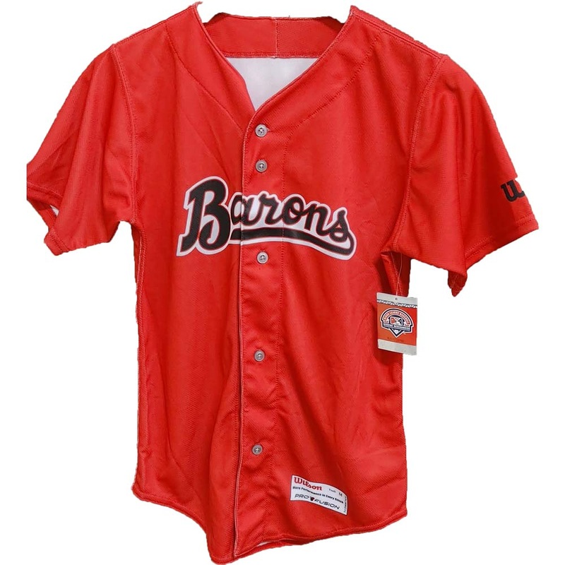 Youth Barons Red Jersey|Yth – Small|Yth – Medium|Yth – Large|Yth – X-Large|Yes (+$20)|No