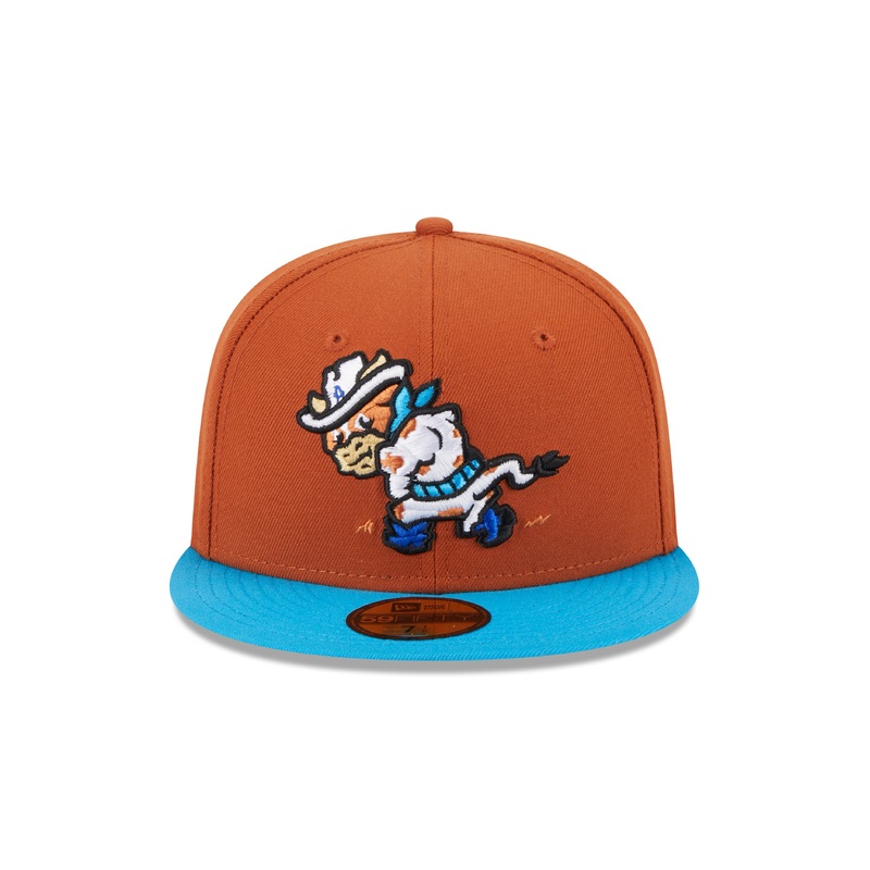 Amarillo Sod Poodles Calf Fries Running New Era 59FIFTY Fitted Cap