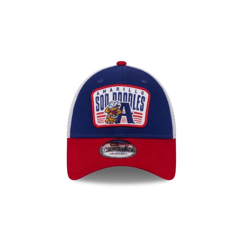 Amarillo Sod Poodles New Era 940 Royal/ Red Tri Lean A Cap