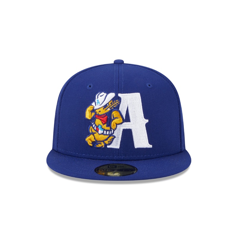 Amarillo Sod Poodles New Era Blue Lean A 59FIFTY Patch Fitted Cap