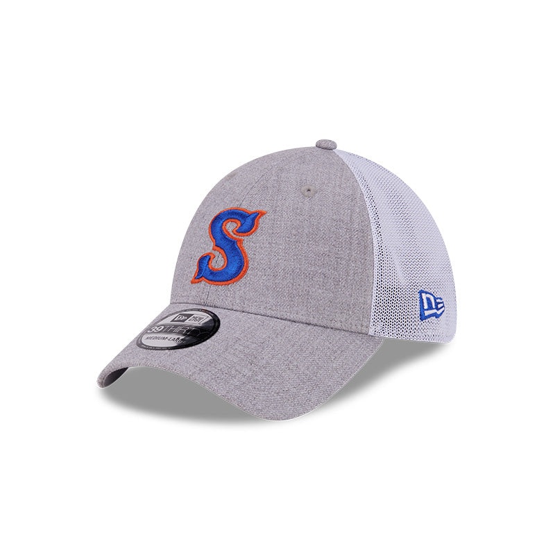 Syracuse Mets New Era 3930 Heathered Grey/White Flex Fit Cap