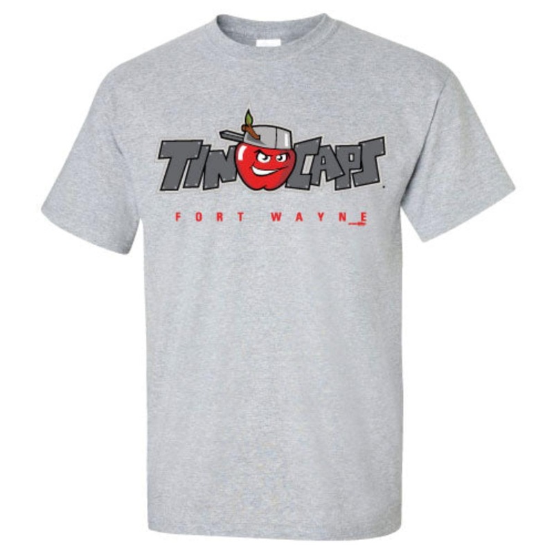 Fort Wayne TinCaps Primary Logo Gray Tee