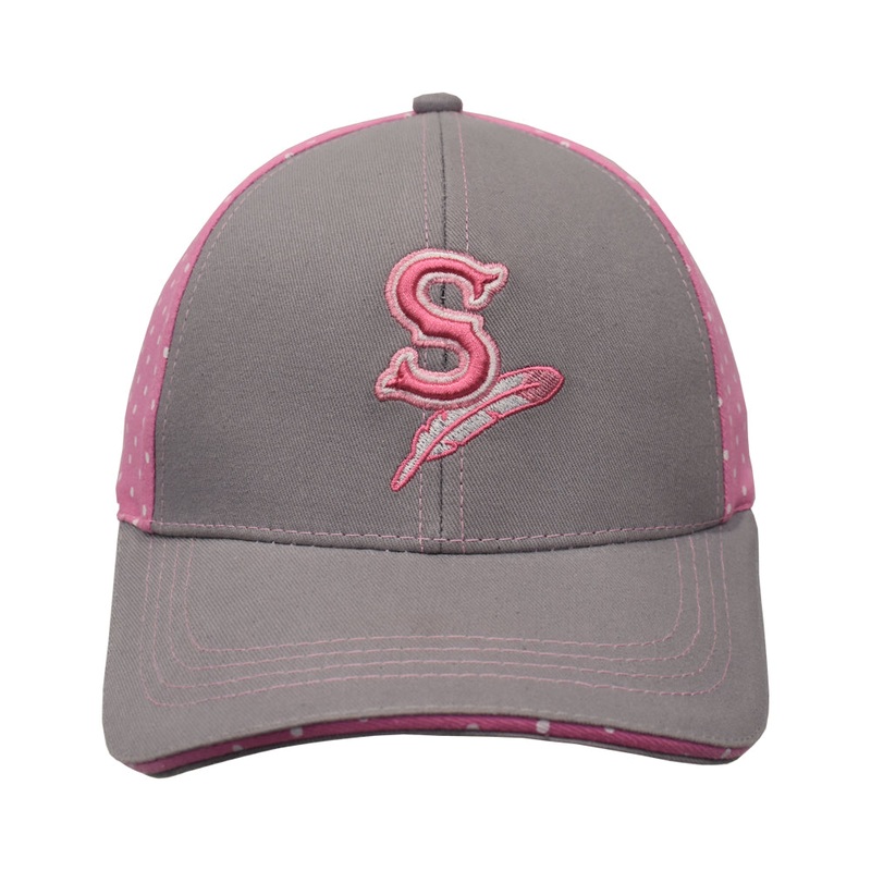 Spokane Indians Toddler Dots Grey/Pink Snapback Cap