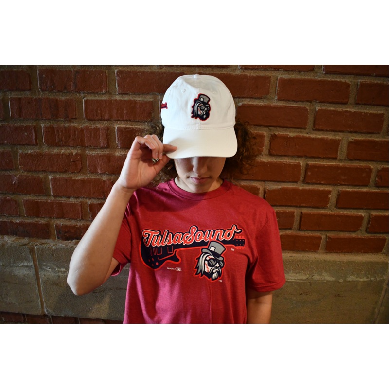 TulsaSound White Dad Cap Adjustable
