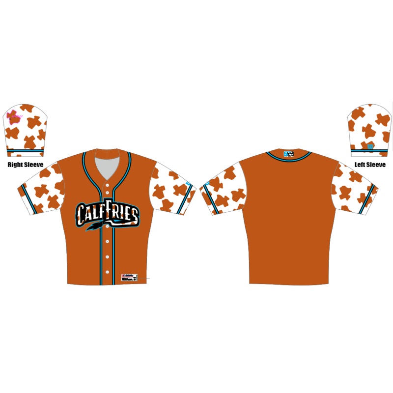 Amarillo Sod Poodles Calf Fries Wilson Sublimated Jersey