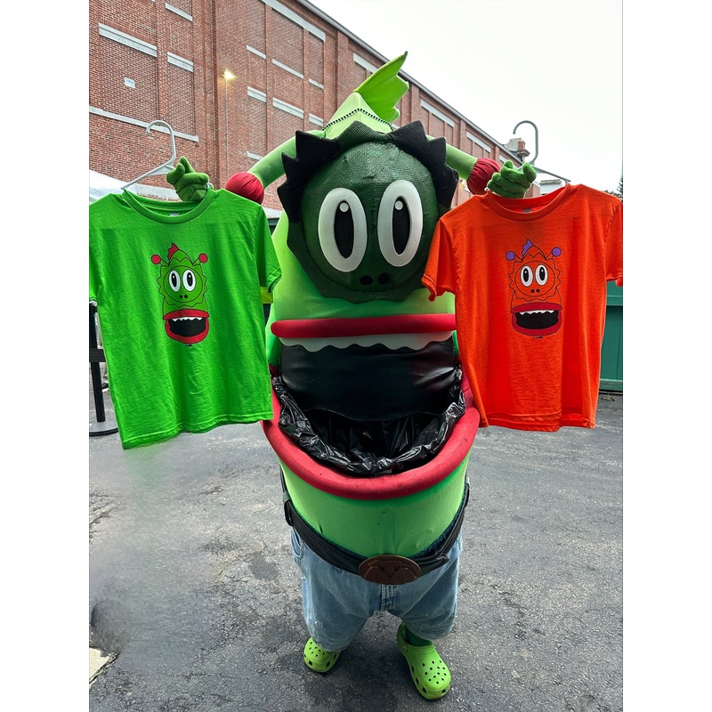 Youth Trash Monster T-Shirt|Green|Orange|Youth Small|Youth Medium|Youth Large|Youth Extra Large