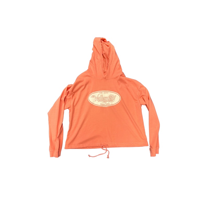 Womens Peach Cropped Hoody|Small|Medium|Large|X-Large|2X-Large