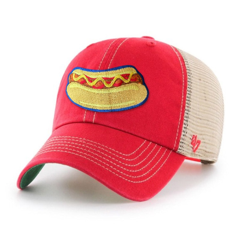 ’47 Clean Up Reading Hot Dogs Red Trawler Adjustable Trucker Mesh Hat