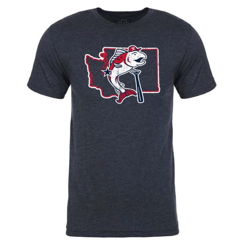Tacoma Rainiers 108 Stitches Navy Slammin’ Sam State Tee