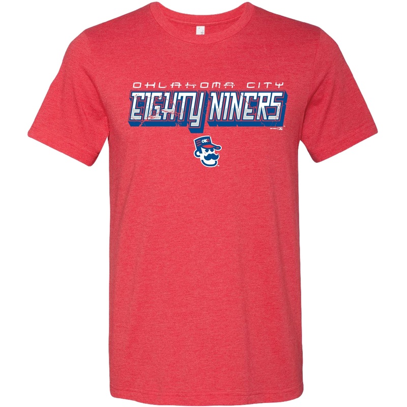 OKC 89ers Abner Logo Tee- Red|S|M|L|XL|2XL|3XL