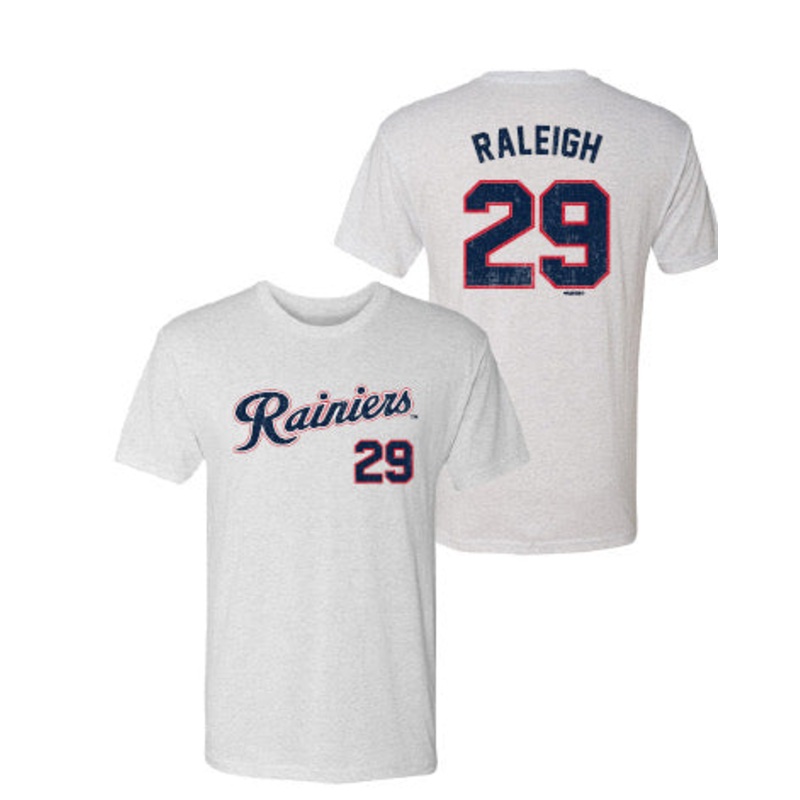 Tacoma Rainiers 108 Stitches Heather White Cal Raleigh Jersey Tee
