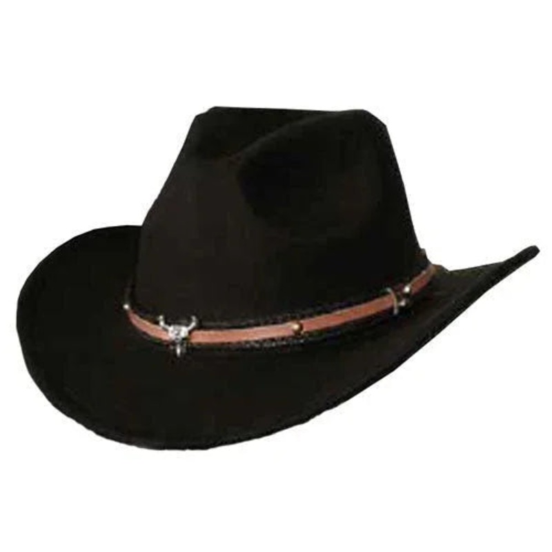 Cowboy Hat With Bull Head Band | 1 ct