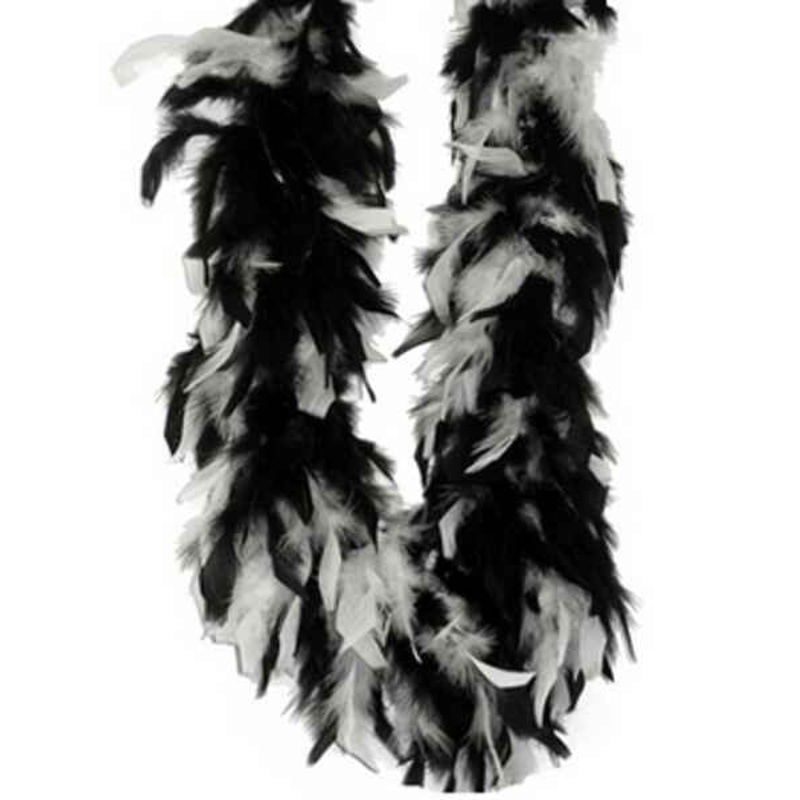 Black & White Feather Boa 72 | 1ct