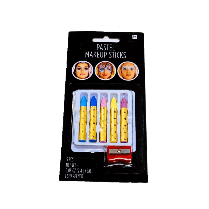 Pastel Makeup Sticks W/Sharpener | 6pcs