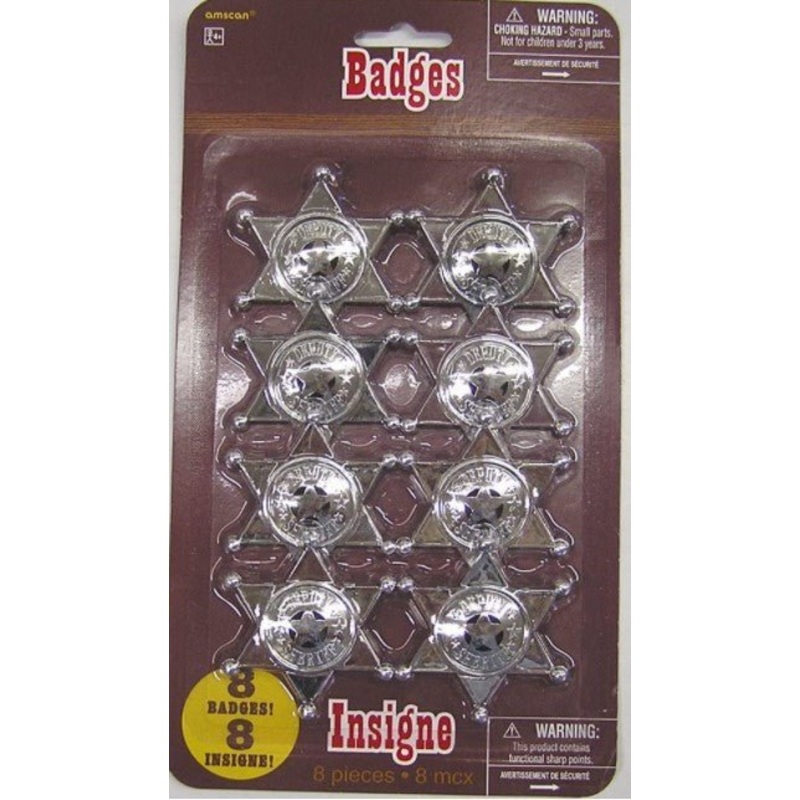 Sheriff Badge Party Favors | 8 ct
