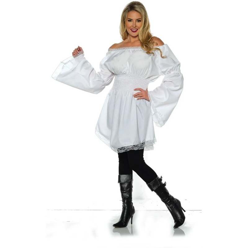 Women’s Versatile White Medieval Peasant Shirt | 1 ct