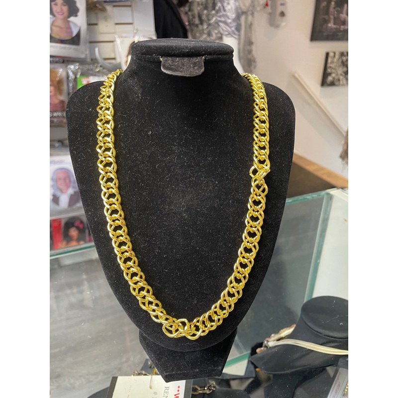 COSTUME RENTAL: Z249 Gold Disco Necolace Rental