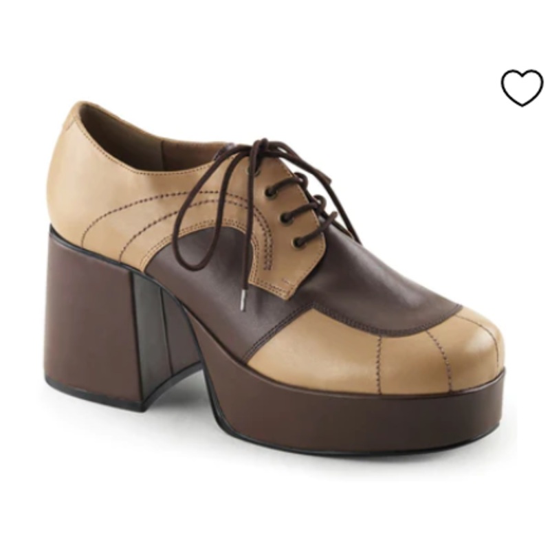 SHOE RENTAL – Z71B Men’s Tan and Brown Platform Shoe size 10