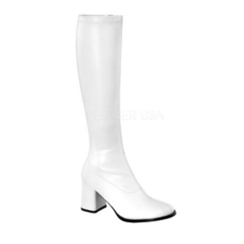 SHOE RENTAL – Z76 Women’s Go Go Boots  (shiny white)-size 6