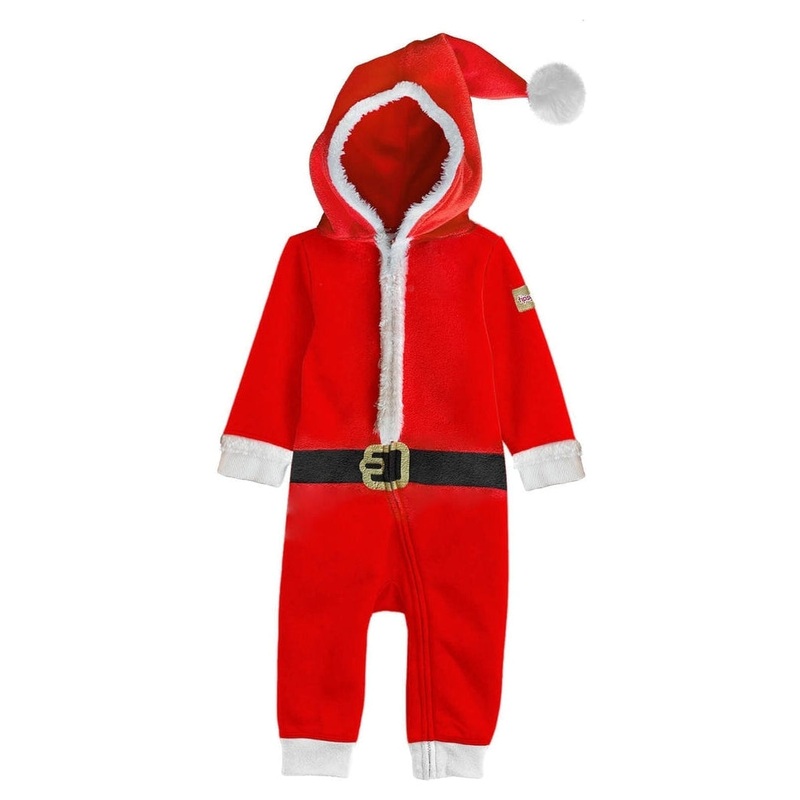 Baby Boy’s Santa Jumpsuit With Fur