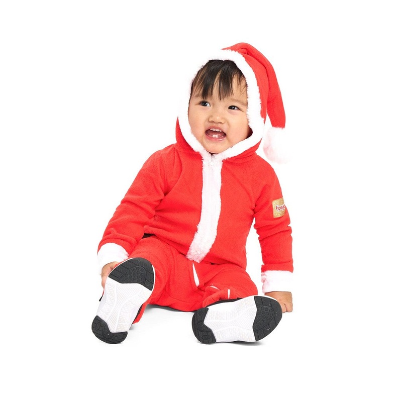 Baby Girl’s Santa Jumpsuit With Fur