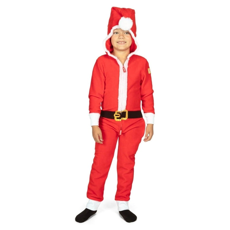Boy’s Santa Jumpsuit With Fur|XS (5)|S (6/7)|M (8)|L (10)|XL (12)|XXL (14)