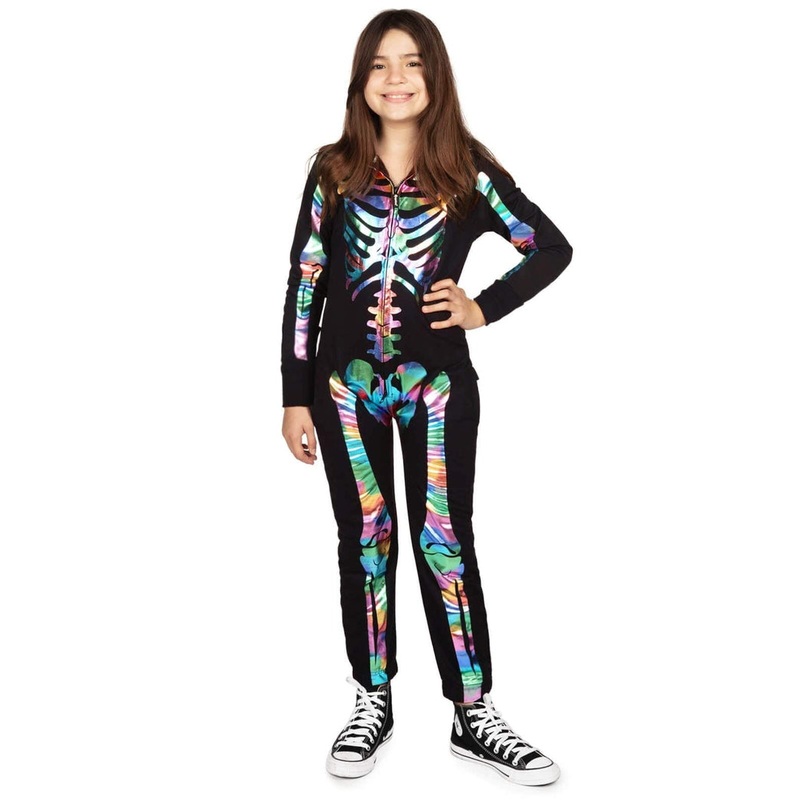 Girl’s Iridescent Skeleton Costume